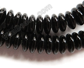 Black Onyx AA  -  Smooth Button, Smooth Rondel  16"