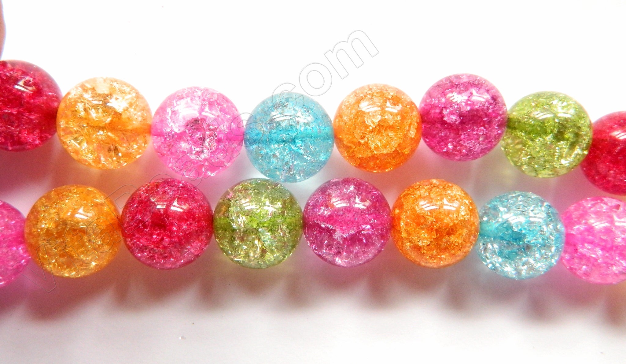 Mixed Explosion Crystal Natural AA - Big Smooth Round  16"