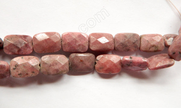 Rhodonite AB  -  Faceted Rectangles 16"