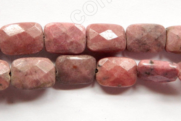 Rhodonite AB  -  Faceted Rectangles 16"