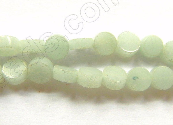 Light Amazonite  -  5mm Small Flat Coins 16"