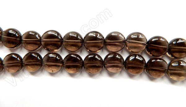 Smoky Topaz Natural  - Smooth Puff Coins 16"