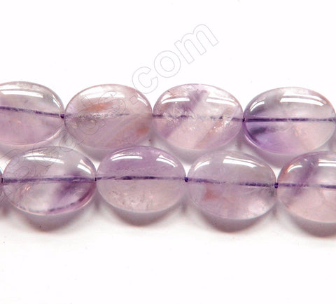 Light Amethyst Quartz AA  -  Puff Ovals 16"