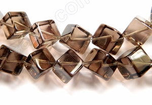 Smoky Topaz Natural AAA  -  Di-drilled Cubes 16"