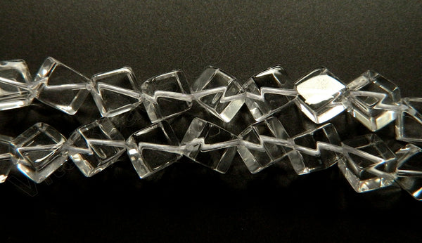 Crystal Natural AA  -  Di-drilled Cubes 15"