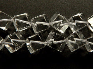 Crystal Natural AA  -  Di-drilled Cubes 15"