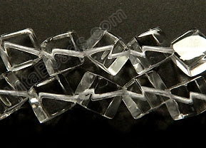 Crystal Natural AA  -  Di-drilled Cubes 15"