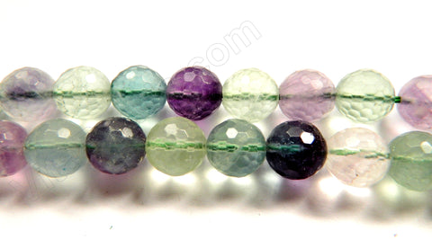 Rainbow Fluorite A  -  Faceted Round  16"
