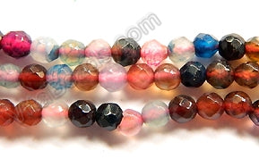 Tourmaline Mixed Fire Agate  -  Faceted Round  15"