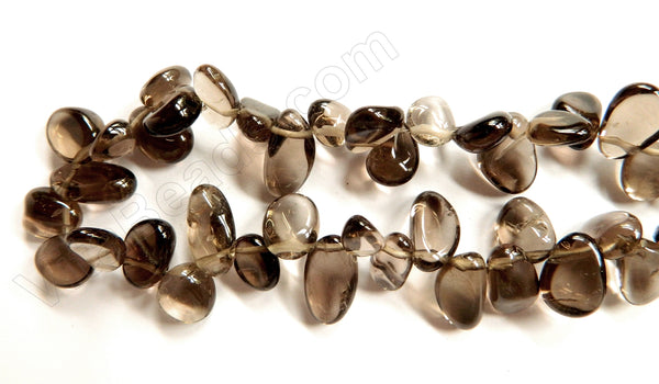 Smoky Topaz Natural  -  Smooth Drop Nuggets 16"