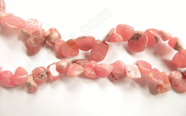 Pink Rhodochrosite AB Natural  -  Smooth Drop Nuggets 16"