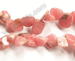 Pink Rhodochrosite AB Natural  -  Smooth Drop Nuggets 16"