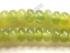 Light Korea Jade  -  Smooth Rondels  16"    8 mm