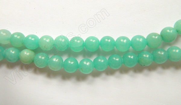 Hemimorphite Amazonite  -  Smooth Round Beads  16"