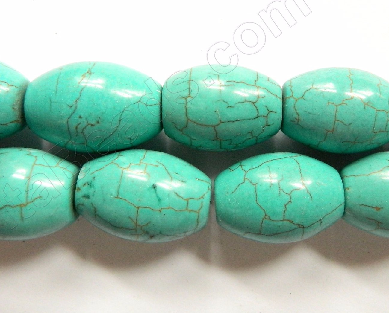 Cracked Chinese Turquoise  -  Big Smooth Drums  16"