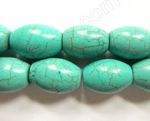 Cracked Chinese Turquoise  -  Big Smooth Drums  16"