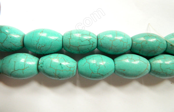 Cracked Chinese Turquoise  -  Big Smooth Drums  16"