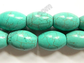 Cracked Chinese Turquoise  -  Big Smooth Drums  16"