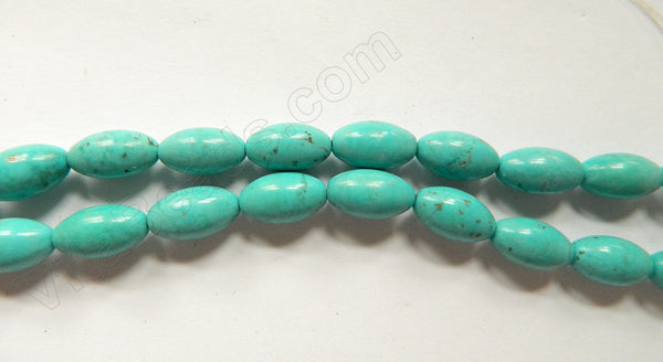 Cracked Chinese Turquoise  -  Smooth Rice  16"