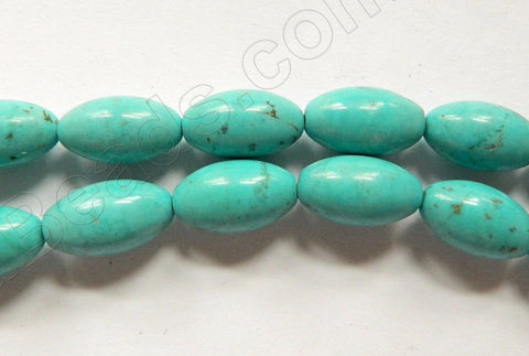 Cracked Chinese Turquoise  -  Smooth Rice  16"