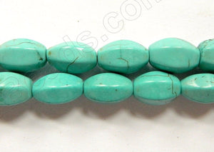 Cracked Chinese Turquoise  -  6 Side Rice 16"
