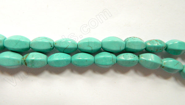 Cracked Chinese Turquoise  -  6 Side Rice, Melon 16"