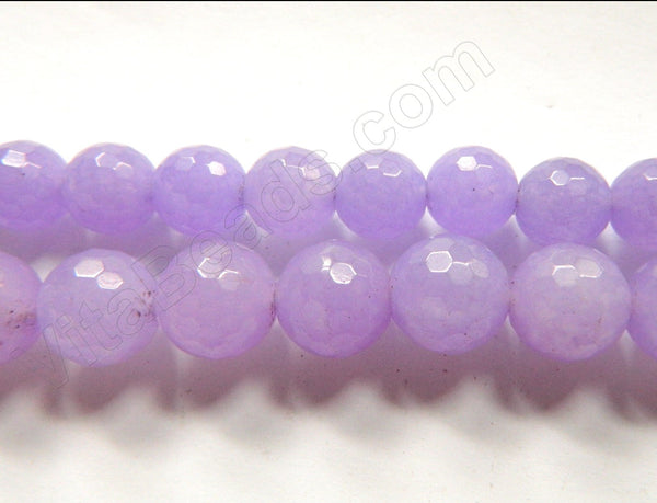 Light Purple Jade  -  Faceted Round  15"