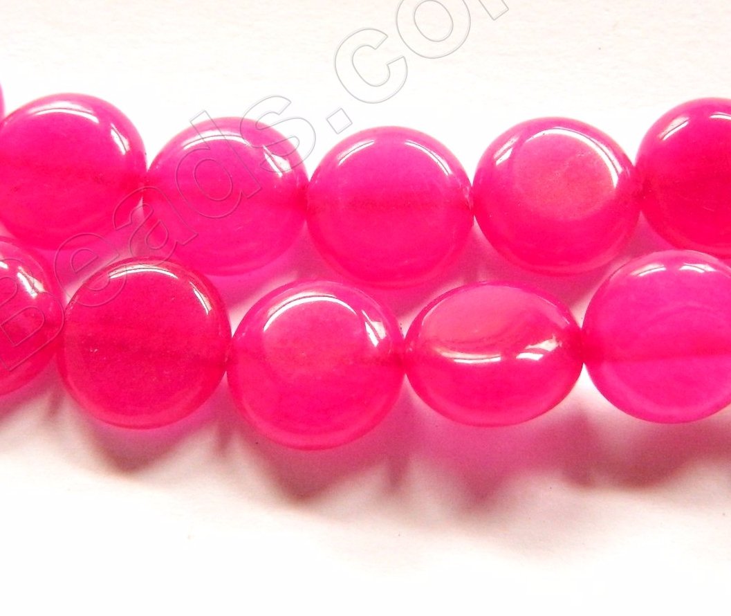 Dark Fuchsia  Jade  -  Puff Coins  16"