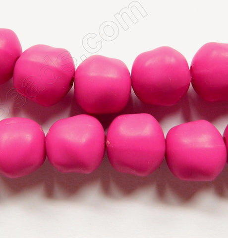 Frosted Fuchsia Acrylic  -  Big Smooth Round Nuggets  8"