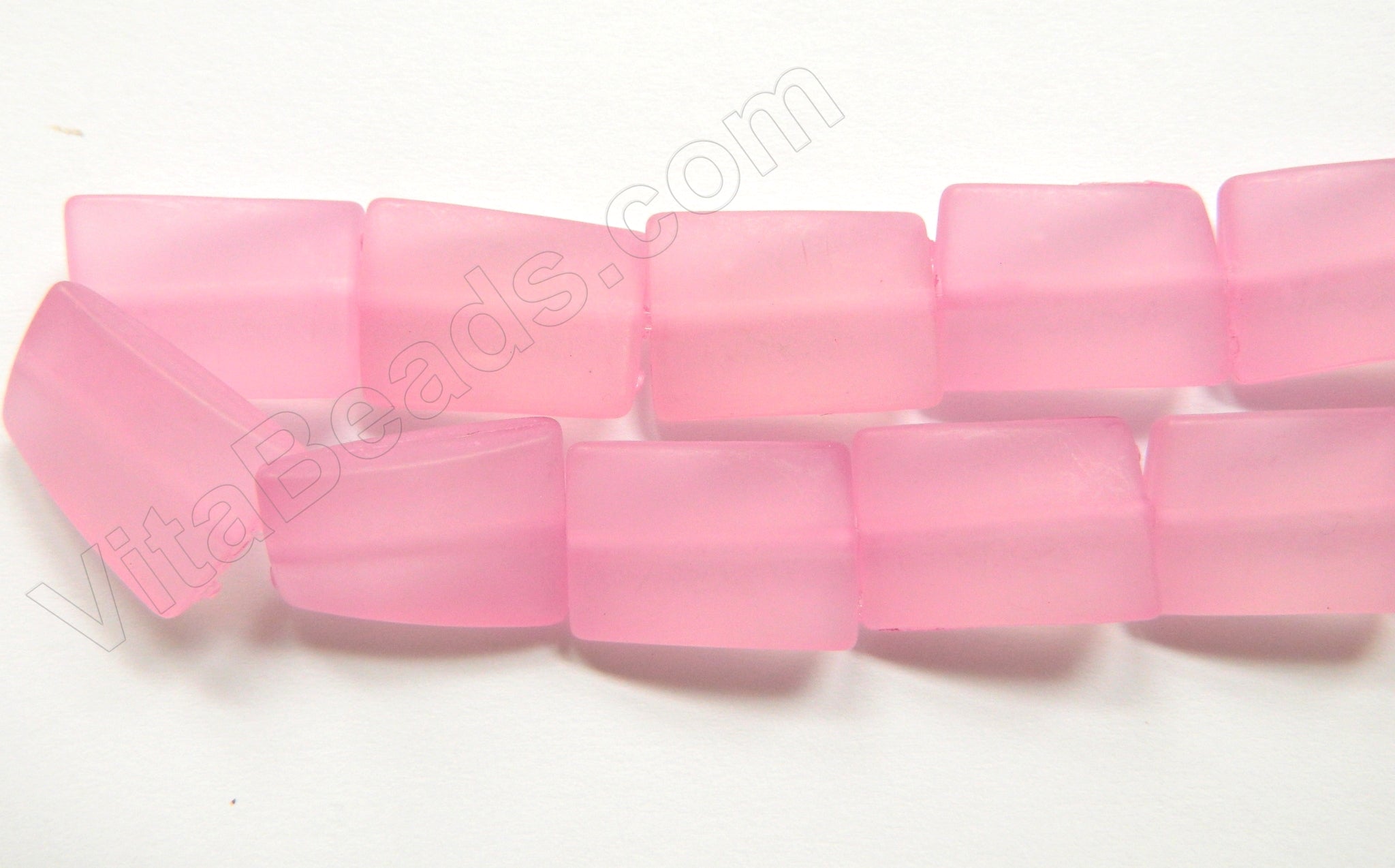 Frosted Pink Acrylic  -  Twist Flat Rectangles 12"
