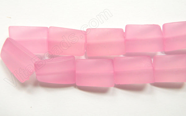 Frosted Pink Acrylic  -  Twist Flat Rectangles 12"