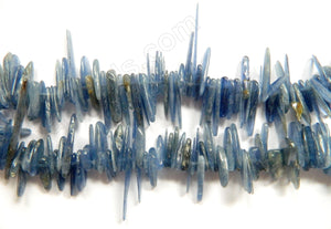Dark Blue Apatite A  -  Smooth Sticks 16"      6 x 25 mm