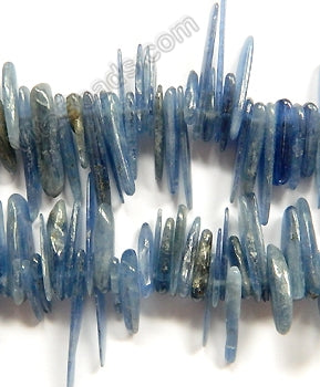 Dark Blue Apatite A  -  Smooth Sticks 16"      6 x 25 mm