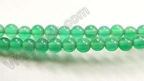 Green Onyx  -   Small Smooth Round  15.5"    3mm