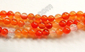 Natural Carnelian  -   Small Smooth Round  15.5"