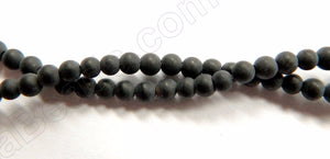 Matte Black Onyx  -   Small Smooth Round  15.5"    3mm