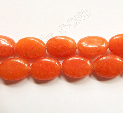 Orange Mashan Jade  -  Puff Ovals  16"