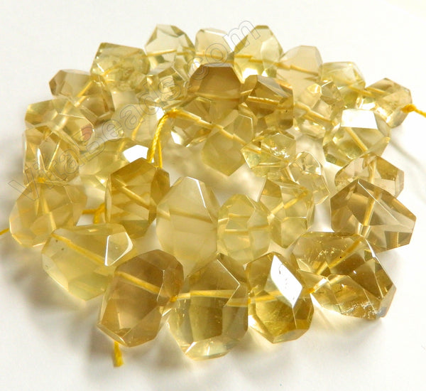 Lemon Quartz (Natural) AA  -  Center Cut Faceted Tumble  16"