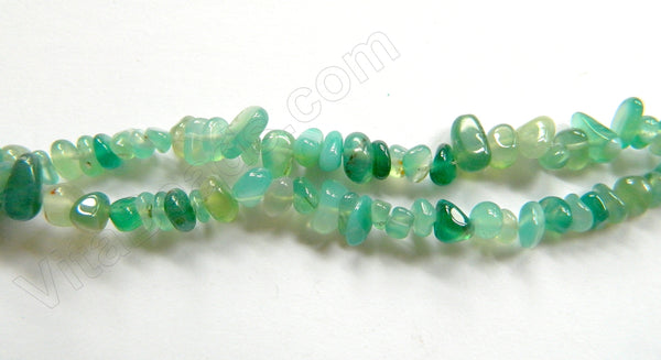 Light Green Agate  -  Small Chip Nuggets  16"