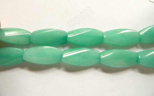 Light Amazonite Jade  -  Twisted Rectangles  16"