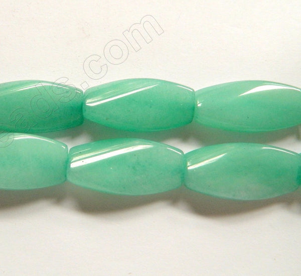 Light Amazonite Jade  -  Twisted Rectangles  16"