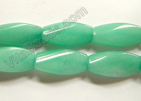 Light Amazonite Jade  -  15x30mm Twisted Rectangles  16"