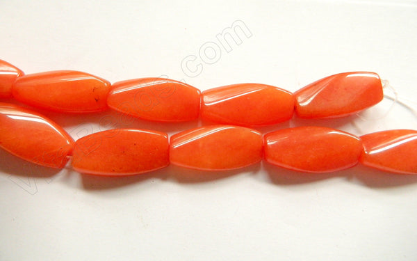 Orange Jade  -  Twisted Rectangles  16"