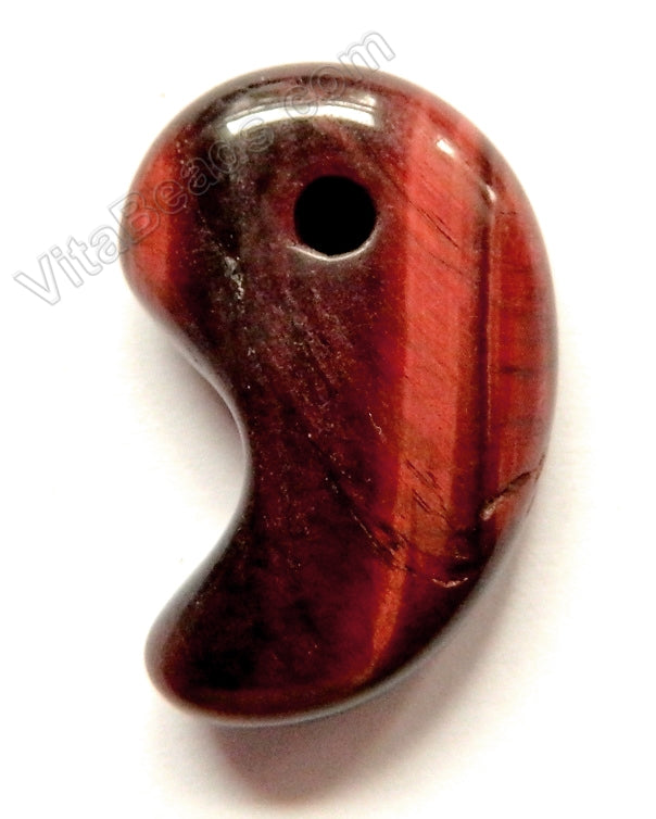 Smooth Tadpole Pendant - Red Tiger Eye