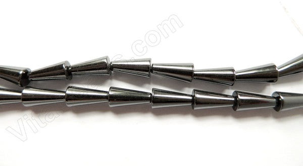 Hematite  -  Round Cones  16"