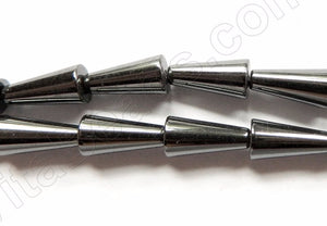 Hematite  -  Round Cones  16"