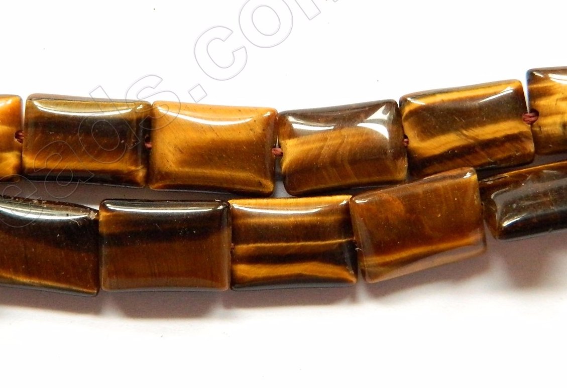 Tiger Eye AA  -  Puff Rectangles  16"