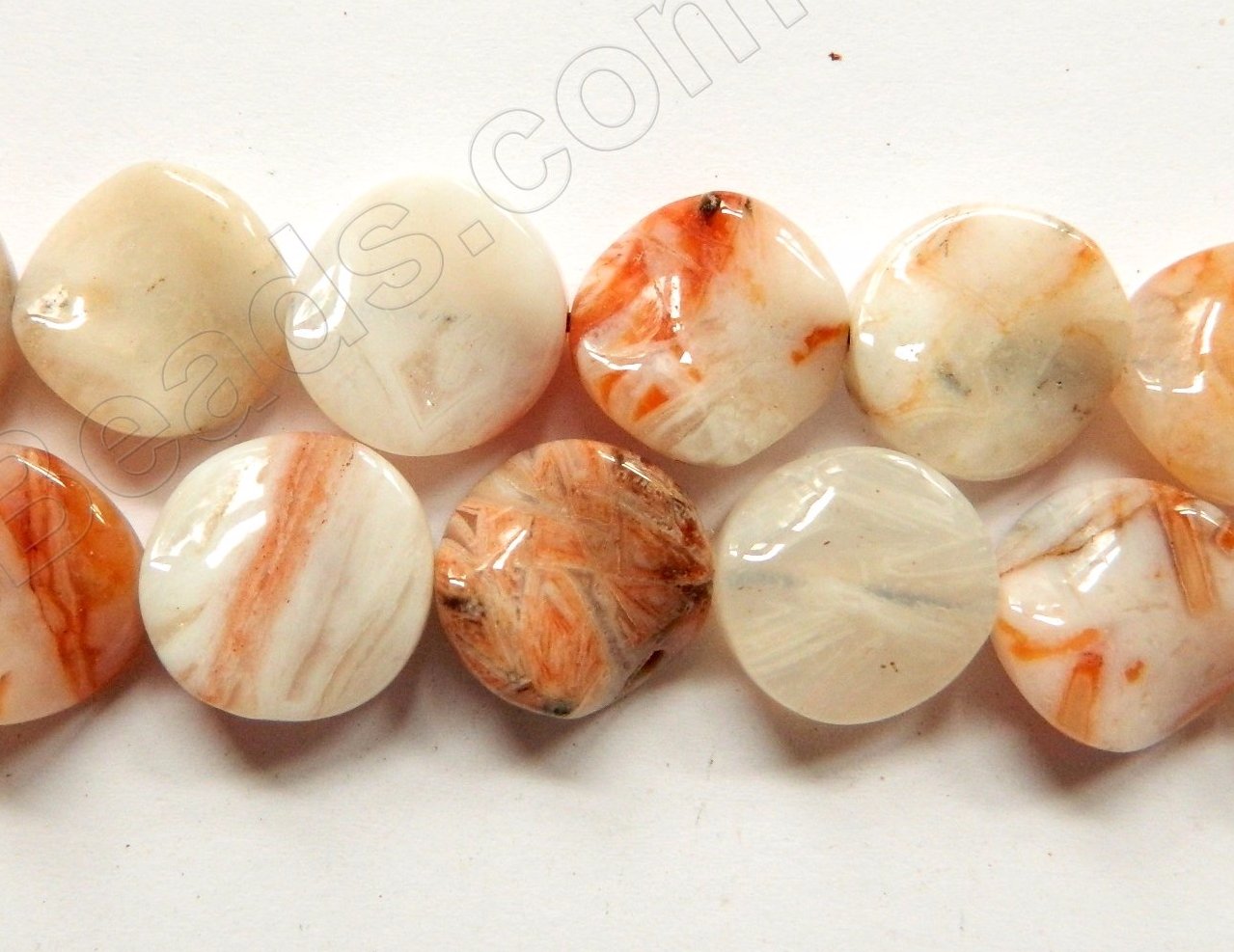 Pink Crazy Lace Agate  -  Twist Coin 16"