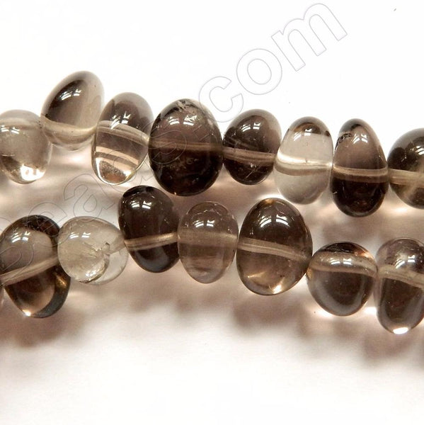 Smoky Quartz Natural  -  Center Drilled Tumble  16"