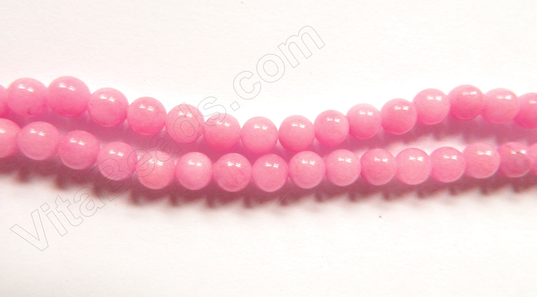 Purple Pink Peach Jade  -  Smooth Round  16"    6 mm